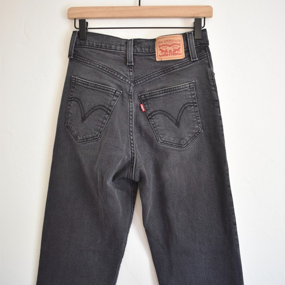 LEVI'S The Ribcage High Rise Rigid Straight Ankle Denim Jean - Picture 8 of 10